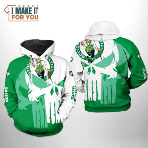 Boston Celtics Skull Art 3D Hoodie, Unique Boston Celtics gifts Boston Celtics Skull Art 3D Hoodie, Unique Boston Celtics gifts