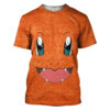 Charmander Funny Face Pokemon 3D Shirt, Best Gift for Pokemon Fan