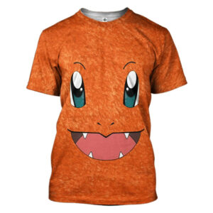 Charmander Funny Face Pokemon 3D Shirt, Best Gift for Pokemon Fan