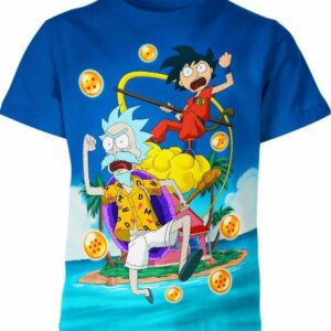 Rick And Morty Dragonball Art 3D Shirt, Best Gift for Fan