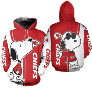 Kansas City Chiefs Snoopy Lover 3D Printed Hoodie, Unique Gifts for Football Fans Kansas City Chiefs Snoopy Lover 3D Printed Hoodie, Unique Gifts for Football Fans