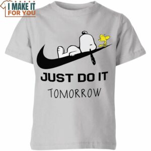 Snoopy Just Do It Tomorow Shirt, Peanuts Nike Shirt For Fan Snoopy Just Do It Tomorow Shirt, Peanuts Nike Shirt For Fan