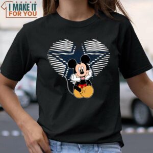 Dallas Cowboys The Heart Mickey Mouse Disney Football T Shirt Dallas Cowboys Gift Ideas 2