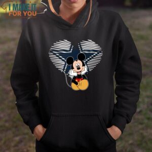 Dallas Cowboys The Heart Mickey Mouse Disney Football T Shirt Dallas Cowboys Gift Ideas 3