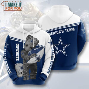 Dallas Cowboys Groot Love Football 3D Hoodie, Dallas Cowboys Gifts for Superfans