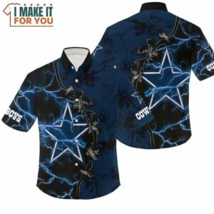 Dallas Cowboys Vintage Blue Thunder Hawaiian Shirt, Dallas Cowboys Gifts for Men