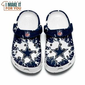 Dallas Cowboys Splash Water Color Crocs, Comfortable Shoes For Men Women