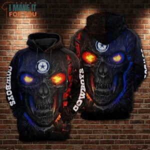 Dallas Cowboys Vintage Skull Art All Over Printed Zip Hoodie 2 2