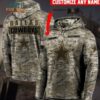 Personalized Dallas Cowboys Army Camo Pattern 3D Zip Hoodie, Dallas Cowboys Gifts for Him
