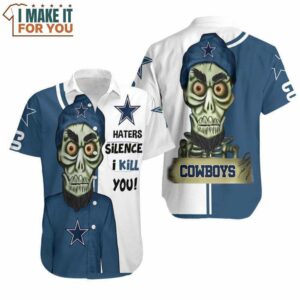 Hater Silence I Kill You From Dallas Cowboys Fan Hawaiian Shirt, Dallas Cowboys Gifts for Holidays