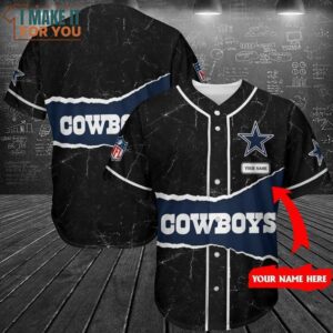 Vintage Custom Dallas Cowboys Ripped Pages Baseball Jersey, Dallas Cowboys Gifts for Holidays