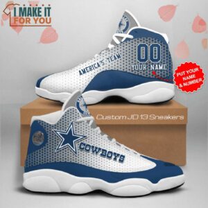 Custom Dallas Cowboys Air Jordan 13 Basketball Shoes Unique Cowboys Gifts 3