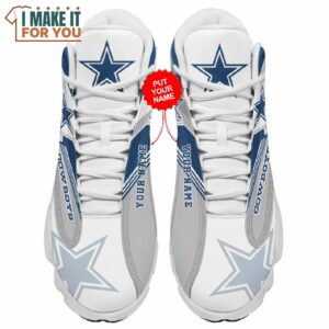 Dallas Cowboys Air Jordan 13 Customized Sneakers Personalized Cowboys Gifts 2