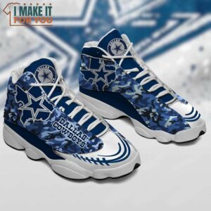 Dallas Cowboys Air Jordan 13 Football Sneaker, Dallas Cowboys Gifts for Football Lovers Dallas Cowboys Air Jordan 13 Football Sneaker, Dallas Cowboys Gifts for Football Lovers