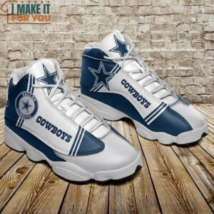 Dallas Cowboys Air Jordan 13 Sneakers, Gifts for Dallas Cowboy Fans
