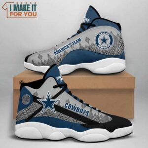 Dallas Cowboys Native American Patterns Air Jordan 13 Printing Shoes Sneaker for Fans