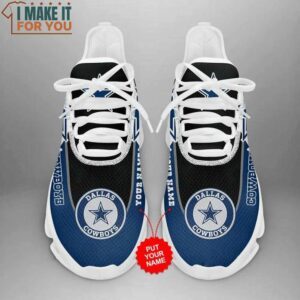 Dallas Cowboys Custom Blue Black Rugby Max Soul Running Shoes 2