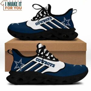 Dallas Cowboys Blue White Stripes Logo Sneakers Max Soul Running Shoes 3