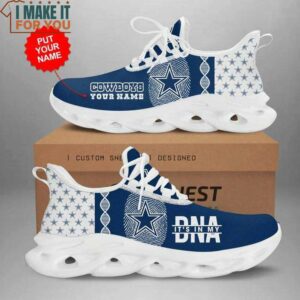 Dallas Cowboys Custom Blue It In My Dna Max Soul Shoes