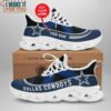 Dallas Cowboys Custom Dark Blue Black Curve Max Soul Shoes
