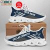 Dallas Cowboys Custom Grey Dark Blue Stripes Max Soul Shoes