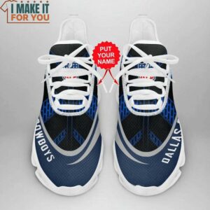 Dallas Cowboys Custom Dark Blue Black Curve Max Soul Shoes 2