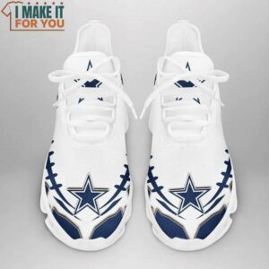 Dallas Cowboys Custom White Blue Rugby Max Soul Sneakers Running Shoes 2