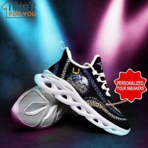 Dallas Cowboys NFL Max Soul Shoes Custom Name Leopard Prints Glitter Christmas Sneakers 10