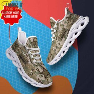 Dallas Cowboys NFL Max Soul Shoes Custom Name Camo Pattern Sneakers Personalized Gifts For NFL Fans 2