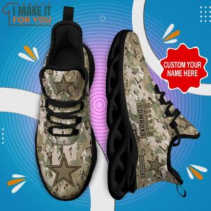 Dallas Cowboys NFL Max Soul Shoes Custom Name Camo Pattern Sneakers Personalized Gifts For NFL Fans 3