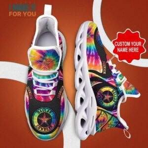 Dallas Cowboys NFL Max Soul Shoes Custom Name Tie Dye Abstract Sneakers For NFL Fans 11