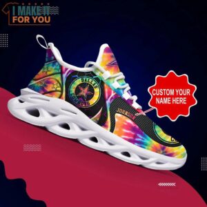 Dallas Cowboys NFL Max Soul Shoes Custom Name Tie Dye Abstract Sneakers For NFL Fans 12