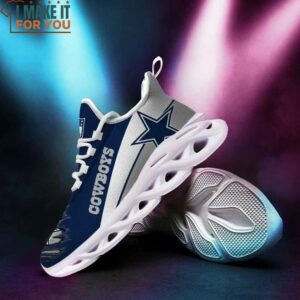 Dallas Cowboys Team Logo Blue White Stripe 3D Max Soul Sneaker Shoes 2