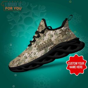 Dallas Cowboys NFL Max Soul Shoes Custom Name Camo Pattern Sneakers Personalized Gifts For NFL Fans 6
