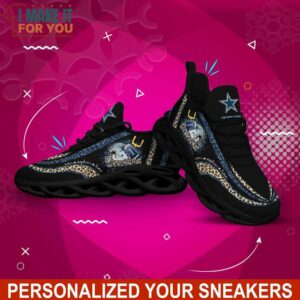 Dallas Cowboys NFL Max Soul Shoes Custom Name Leopard Prints Glitter Christmas Sneakers 7
