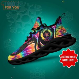Dallas Cowboys NFL Max Soul Shoes Custom Name Tie Dye Abstract Sneakers For NFL Fans 6