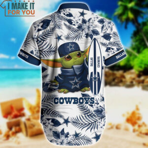 Dallas Cowboys Baby Yoda In Summer Beach Hawaiian Shirt And Short Best Gift For Fan 5