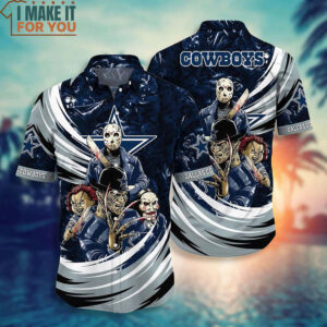 Dallas Cowboys 3D Horror Characters Movie Hawaiian Shirt And Short Best Gift For Fans 8