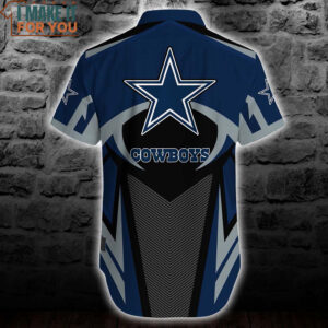 Dallas Cowboys Black Blue New Collection Hawaiian Shirt And Short 3