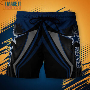 Dallas Cowboys Black Blue Hawaiian Shirt And Short Summer Beach Shirt For Men 4