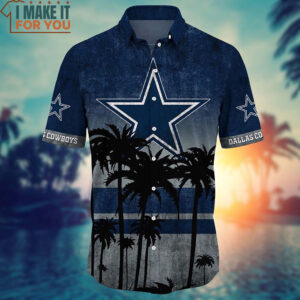 Dallas Cowboys Coconut Tree And Cowboys Logo Hawaiian Shirt And Short New Collection For NFL Fan 2