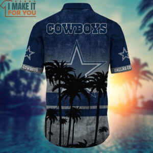 Dallas Cowboys Coconut Tree And Cowboys Logo Hawaiian Shirt And Short New Collection For NFL Fan 3