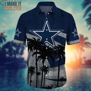Dallas Cowboys Coconut Tree Graphic Hawaii Shirt And Short 2