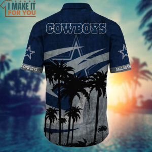 Dallas Cowboys Coconut Tree Graphic Hawaii Shirt And Short 3