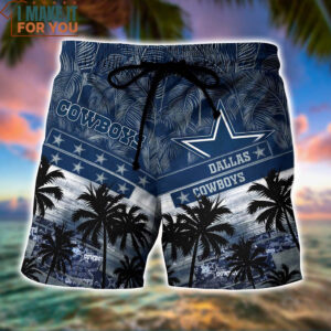Dallas Cowboys Coconut Tree And Logo Hawaiian Shirt And Short Gift For Football Fans 4