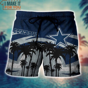 Dallas Cowboys Coconut Tree Graphic Hawaii Shirt And Short 4