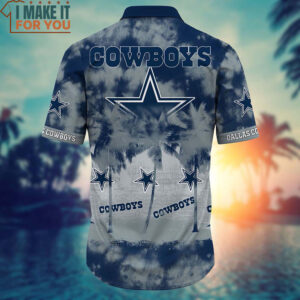 Dallas Cowboys Coconut Tree Graphic Hawaiian Shirt And Short Gift For Cowboys Fans 3
