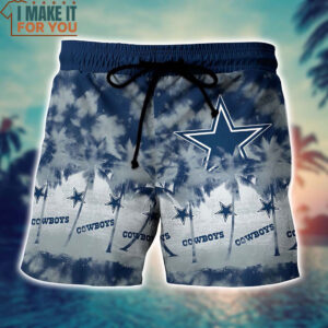 Dallas Cowboys Coconut Tree Graphic Hawaiian Shirt And Short Gift For Cowboys Fans 4