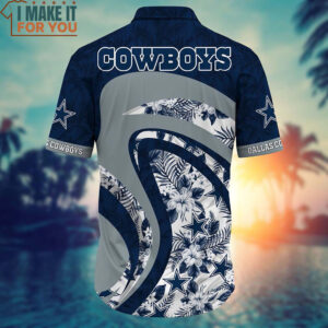 Dallas Cowboys Coconut Tree Pattern Hawaiian Shirt And Short Dallas Cowboys Gifts Sale 3