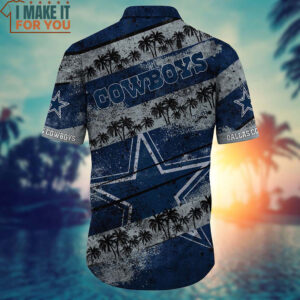 Dallas Cowboys Coconut Tree Pattern Hawaiian Shirt And Short Dallas Cowboys Gifts for Superfans 3